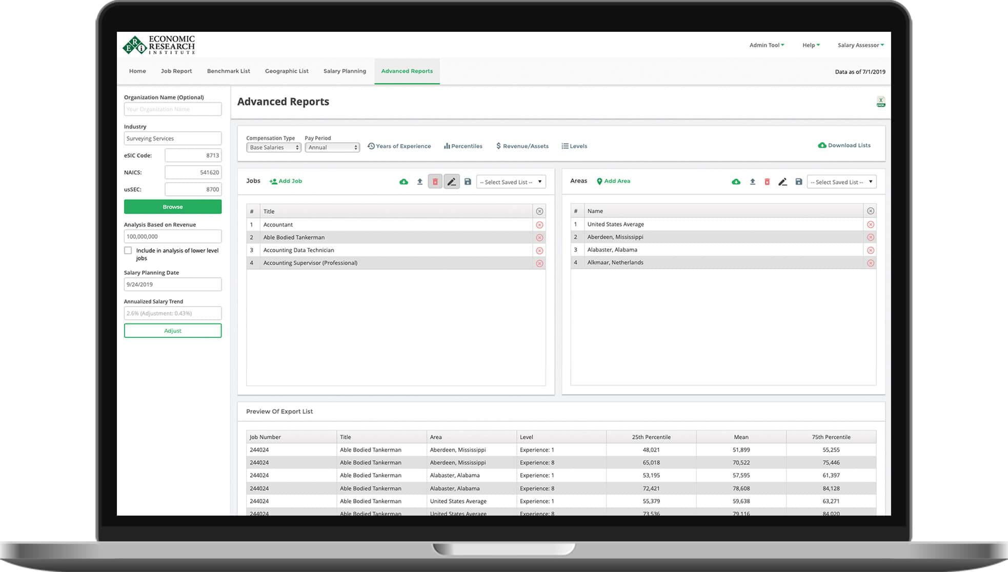 Salary Assessor Competitive Salary Analysis Software SalaryExpert